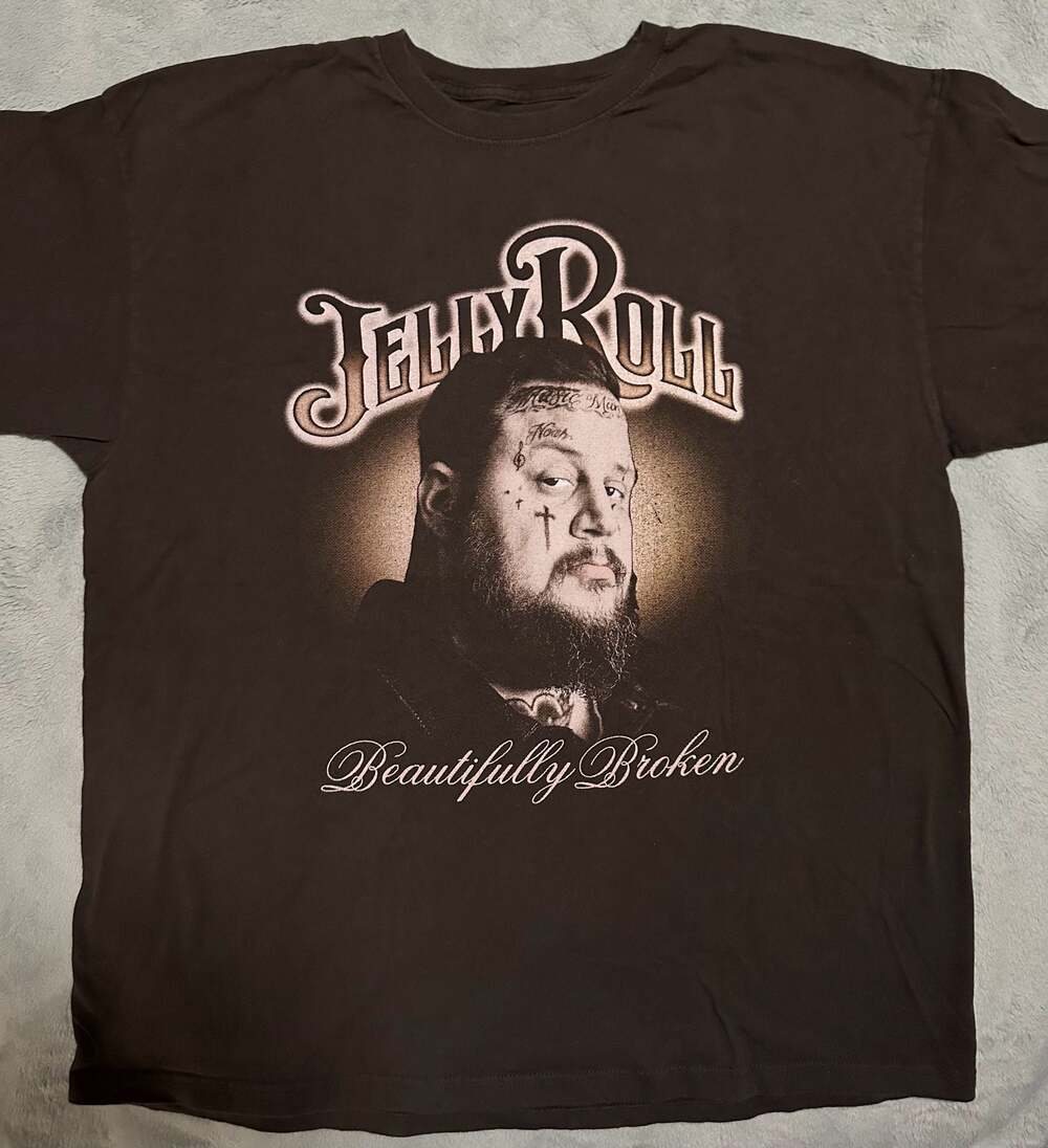 Jelly Roll Beautifully Broken Graphic T-Shirt, Size XL